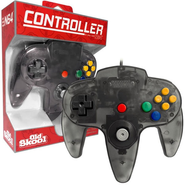 N64 Old Skool Wired Controller Nintendo 64 (Smoke Black)