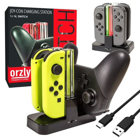 Nintendo Switch Ultimate Charge Station for Joy-Con & Pro Controller [Orzly]