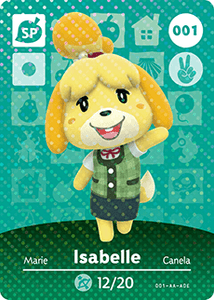 001 Isabelle SP Authentic Animal Crossing Amiibo Card - Series 1