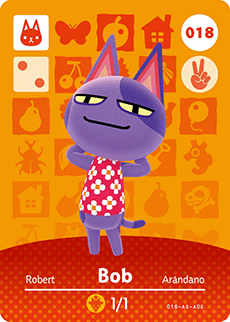 018 Bob Authentic Animal Crossing Amiibo Card - Series 1
