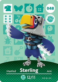 048 Sterling Authentic Animal Crossing Amiibo Card - Series 1