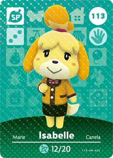 113 Isabelle SP Authentic Animal Crossing Amiibo Card - Series 2
