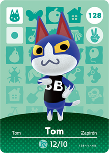 128 Tom Authentic Animal Crossing Amiibo Card - Series 2