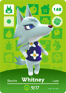 148 Whitney Authentic Animal Crossing Amiibo Card - Series 2