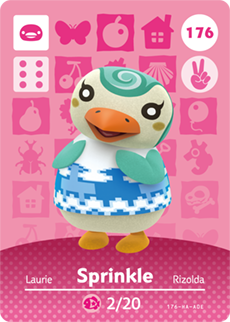 176 Sprinkle Authentic Animal Crossing Amiibo Card - Series 2