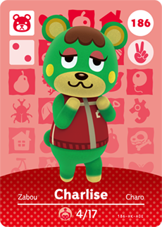 186 Charlise Authentic Animal Crossing Amiibo Card - Series 2
