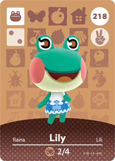218 Lily Authentic Animal Crossing Amiibo Card - Series 3