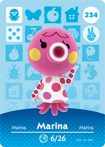234 Marina Authentic Animal Crossing Amiibo Card - Series 3