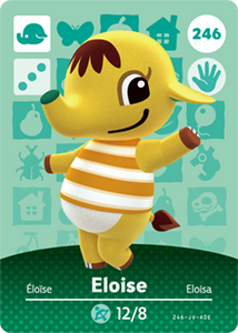 246 Eloise Authentic Animal Crossing Amiibo Card - Series 3