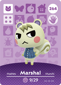 264 Marshall Authentic Animal Crossing Amiibo Card - Series 3