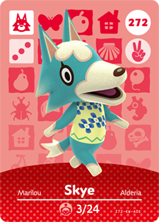 272 Skye Authentic Animal Crossing Amiibo Card - Series 3