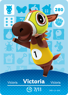 280 Victoria Authentic Animal Crossing Amiibo Card - Series 3