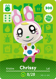 300 Chrissy Authentic Animal Crossing Amiibo Card - Series 3