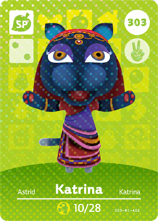 303 Katrina SP Authentic Animal Crossing Amiibo Card - Series 4