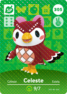 305 Celeste SP Authentic Animal Crossing Amiibo Card - Series 4