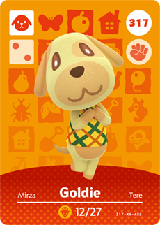 317 Goldie Authentic Animal Crossing Amiibo Card - Series 4
