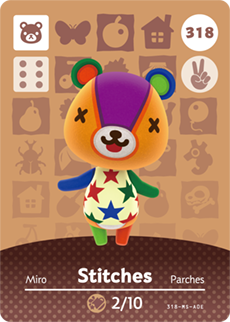 318 Stitches Authentic Animal Crossing Amiibo Card - Series 4