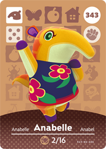 343 Anabelle Authentic Animal Crossing Amiibo Card - Series 4