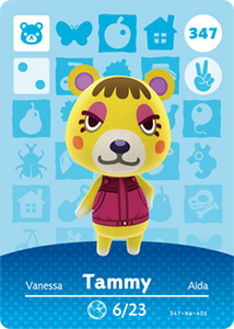 347 Tammy Authentic Animal Crossing Amiibo Card - Series 4