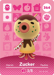 364 Zucker Authentic Animal Crossing Amiibo Card - Series 4