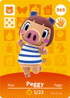 365 Peggy Authentic Animal Crossing Amiibo Card - Series 4