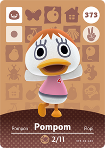 373 Pompom Authentic Animal Crossing Amiibo Card - Series 4