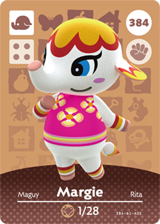384 Margie Authentic Animal Crossing Amiibo Card - Series 4