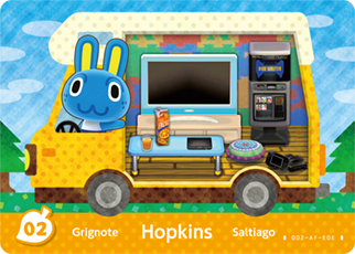 #02 Hopkins - Authentic Animal Crossing Amiibo Card - New Leaf: Welcome Amiibo Series