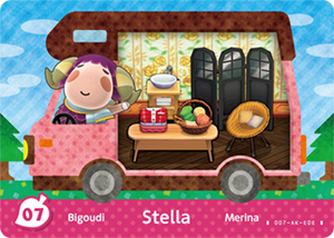 #07 Stella - Authentic Animal Crossing Amiibo Card - New Leaf: Welcome Amiibo Series