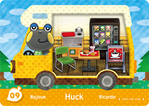 #09 Huck - Authentic Animal Crossing Amiibo Card - New Leaf: Welcome Amiibo Series