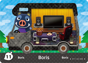 #11 Boris - Authentic Animal Crossing Amiibo Card - New Leaf: Welcome Amiibo Series