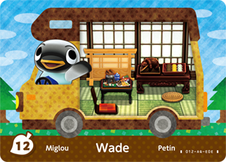 #12 Wade - Authentic Animal Crossing Amiibo Card - New Leaf: Welcome Amiibo Series