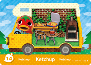 #14 Ketchup - Authentic Animal Crossing Amiibo Card - New Leaf: Welcome Amiibo Series