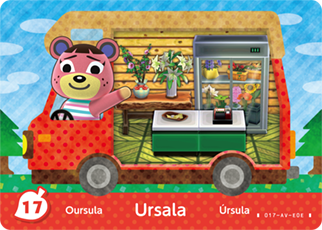 #17 Ursala - Authentic Animal Crossing Amiibo Card - New Leaf: Welcome Amiibo Series