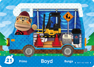 #21 Boyd - Authentic Animal Crossing Amiibo Card - New Leaf: Welcome Amiibo Series