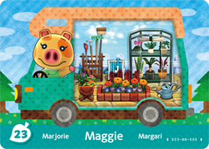 #23 Maggie - Authentic Animal Crossing Amiibo Card - New Leaf: Welcome Amiibo Series