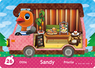 #26 Sandy - Authentic Animal Crossing Amiibo Card - New Leaf: Welcome Amiibo Series