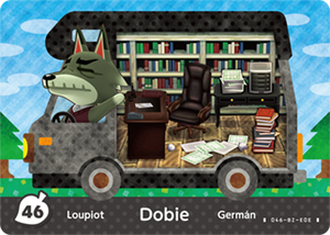#46 Dobie - Authentic Animal Crossing Amiibo Card - New Leaf: Welcome Amiibo Series