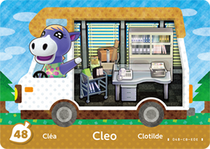 #48 Cleo - Authentic Animal Crossing Amiibo Card - New Leaf: Welcome Amiibo Series