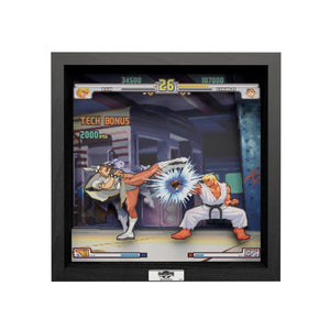 Street Fighter III 3rd Strike Moment #37 9″x9″ Pixel Frame 3d Pixel Box Art