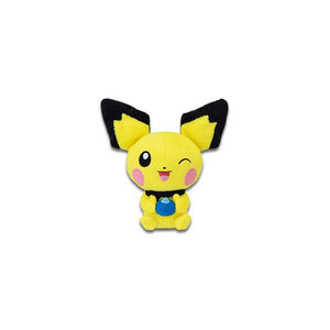 Pokemon Mogumogu Time Pichu Winking Holding Food 5″ Plush [Banpresto]