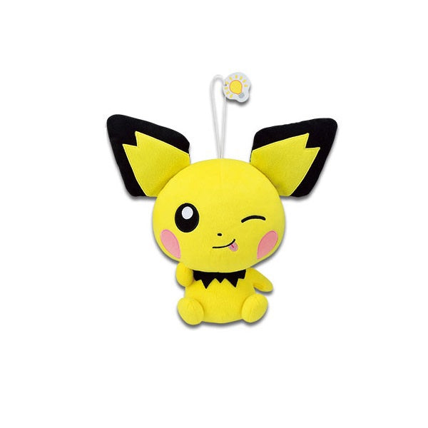 Pokemon Korotto Manmaru Pichu Winking & Sitting 8″ Plush [Banpresto]