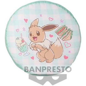 Pokemon Cafe Art Eevee Reversable Cushion Plush