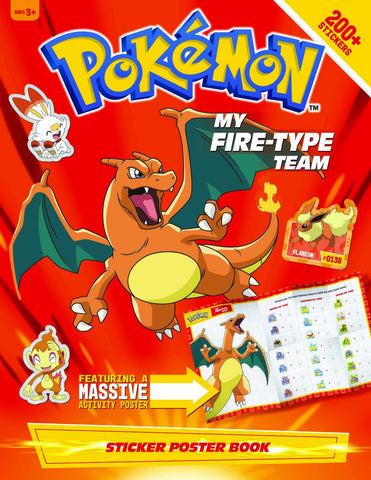 Pokemon My Pokémon Team – My Fire-Type Team Sticker Book
