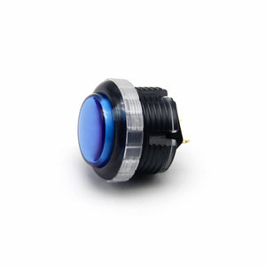 Qanba Gravity Translucent Colour 30mm Screw-In Mechanical Pushbutton (Black with Blue Center)