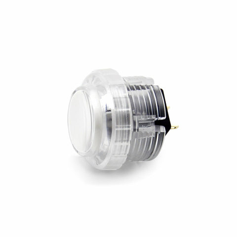 Qanba Gravity Clear Colour 30mm Screw-In Mechanical Pushbutton (Clear White Middle)