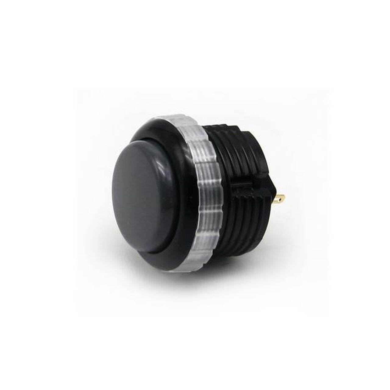 Qanba Gravity Solid Colour 30mm Mechanical Pushbutton (Black with Grey Center)