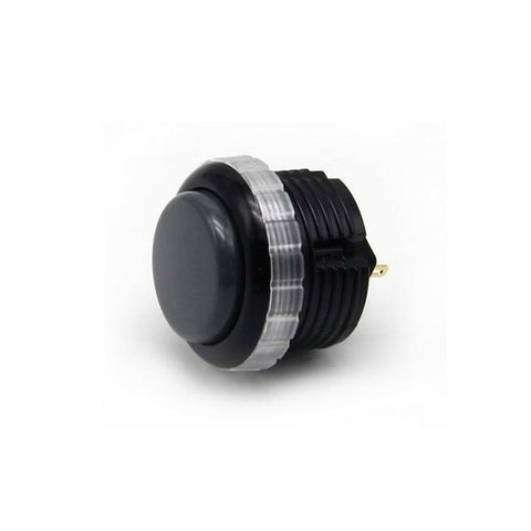 Qanba Gravity Solid Colour 30mm Screw-In Mechanical Pushbutton (Black with Grey Center)