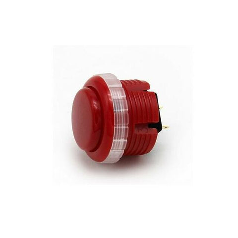 Qanba Gravity Solid Colour 30mm Screw-In Mechanical Pushbutton (Red)