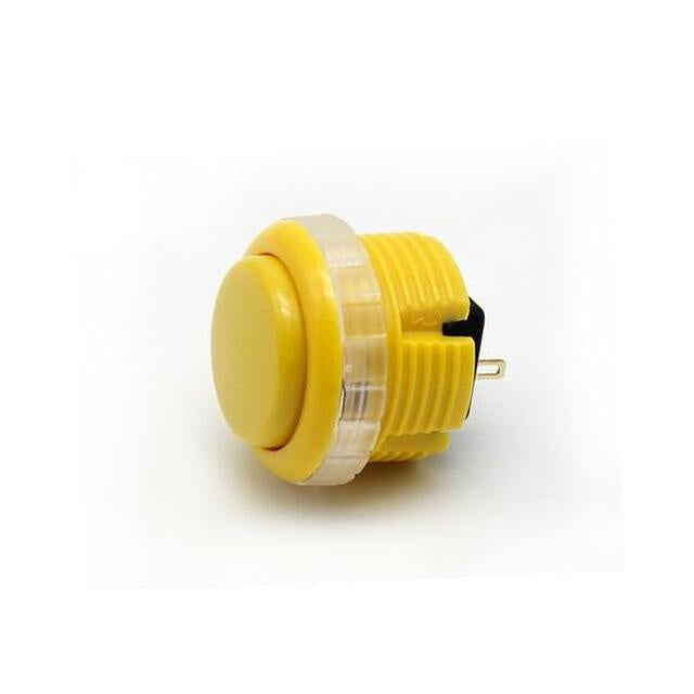 Qanba Gravity Solid Colour 30mm Screw-In Mechanical Pushbutton (Yellow)